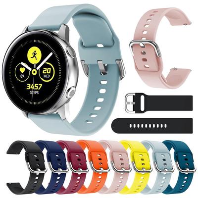 20mm silikonový řemínek pro Samsung Galaxy Watch Active 1/2 Gear S2 Classic řemínek pro chytré hodinky pro Garmin Venu SQ Forerunner 245 245M
