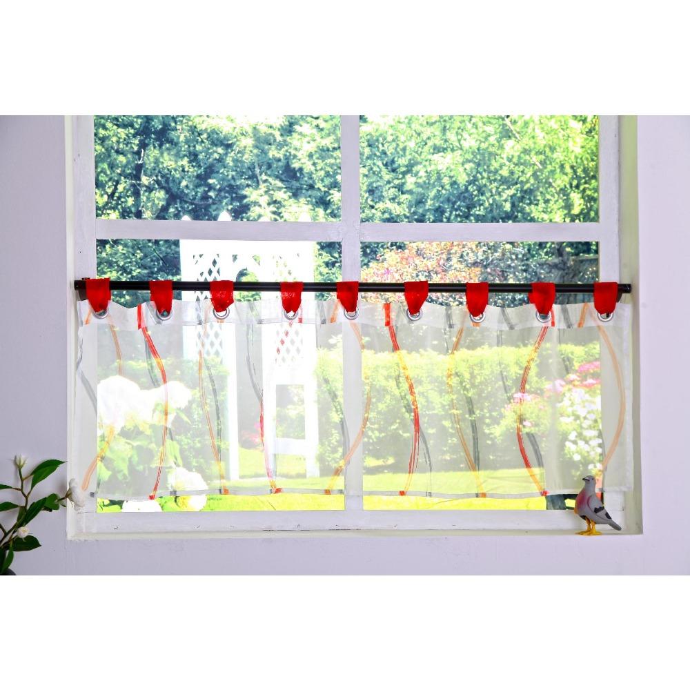 

Пряжа с принтом, слинговое кольцо из железа, маленькая кофейная занавеска, маленькая занавеска Ht-050C height 30cm * width 90cm оранжевый