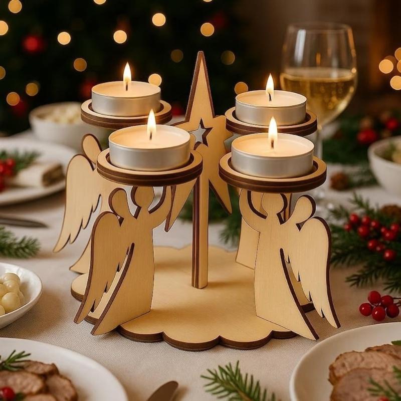 Advent Candle Holders Christian Decoration Votive Candle Holders,Tealight Holders for Christmas Table Centerpieces