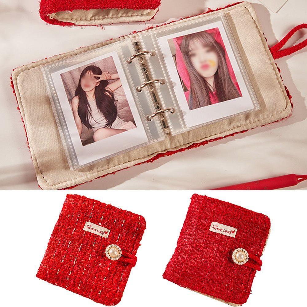 

Fabric Mini 3-inch Album One-grid Photo Storage Albums Gifts Xiaoxiangfeng Loose-leaf Photo Album style 2