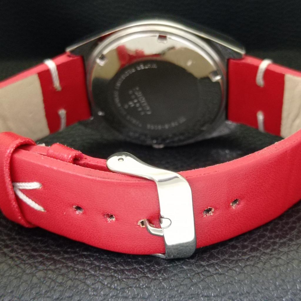 JAPAN VINTAGE SEIKO 5 AUTOMATIC 6309A MENS ARABIC RED COLOR DIAL WATCH A701585-5 R206b-a701585