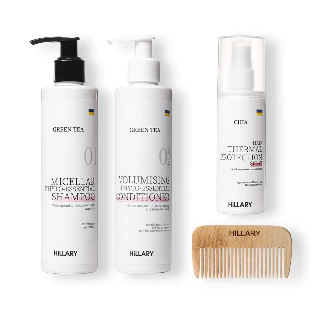 

Набір для жирного типу волосся Green Tea Phyto-essential with Thermal Protection Hillary