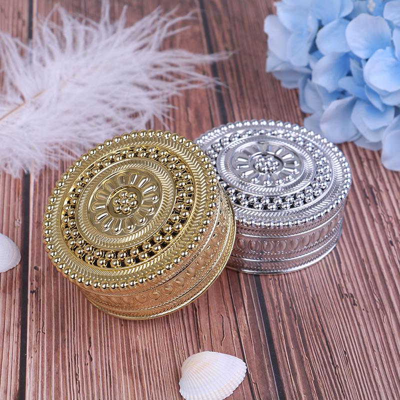 Creative Plastic Round Candy Box Wedding Vintage Chocolate Gift Treat Boxes
