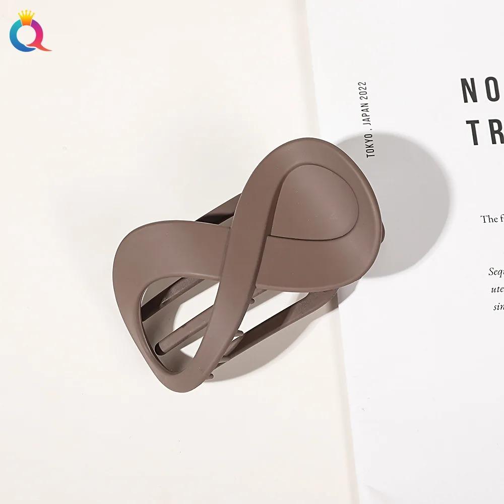 Fashion Matte Flat Hair Claw Clip No Slip Plastic Alligator Hair Clamp Jaw Clips for Women Girls Strong Ponytail Holder