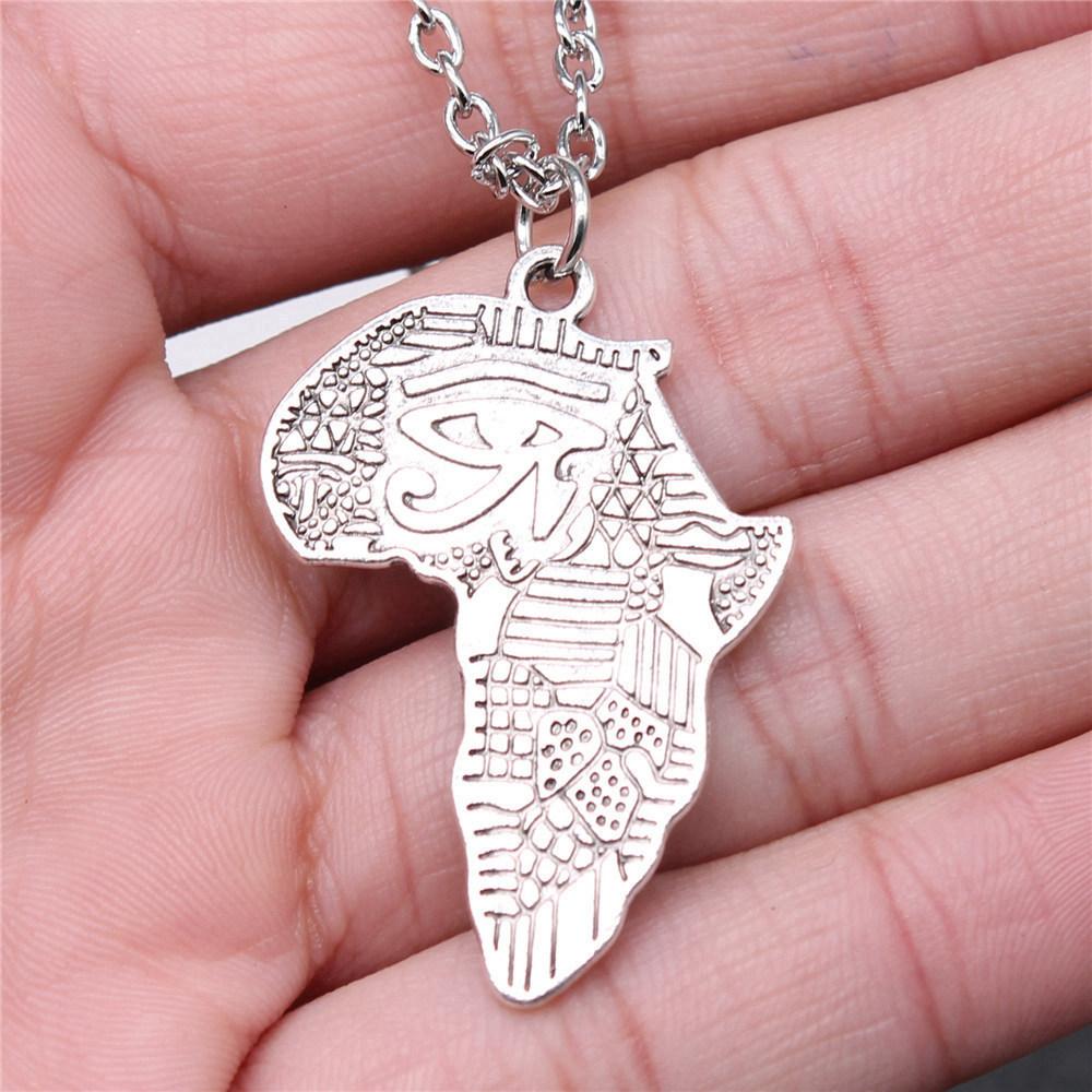 Hand of Fatima Eye of Horus Protection Amulet Pendant Antique Bronze Metal Women Collar Necklace Hot Sale