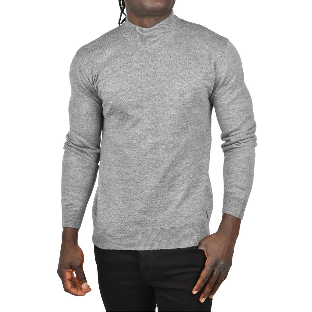 DeepSEA Rollkragenpullover mit halbem Rollkragen und Zickzackmuster, schmaler Schnitt, Rollkragenpullover 2505496