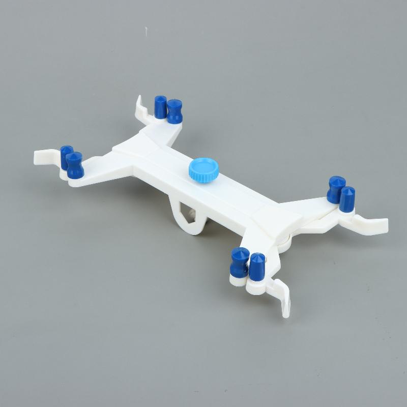 1Pcs Plastic Body Precision Double Burette Clamp For Teaching Labs With Powder Coated Surface And Silicone Covered Spring Grips