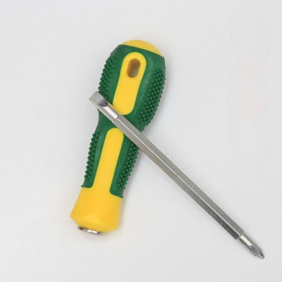 Multipurpose Massage Handle Dual-purpose Screwdriver with A Cross Shaped Burr and 4-inch Dual-purpose Screw Screw Driver Tools