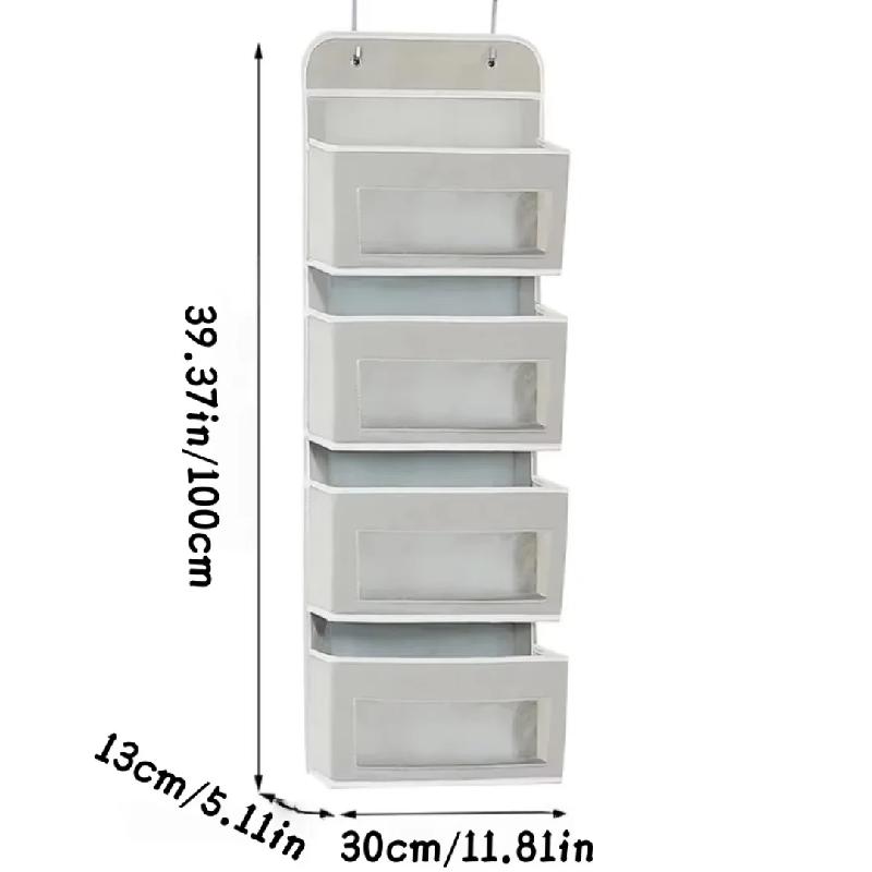 1PC Hanging Storage Bag with Pockets Over The Door Wall Mounted Storage Rack for Household Space Saving Hanging Organizer Home