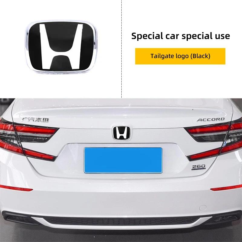 Car Logo Badge Front Grille Trunk Steering Wheel Decoration Accessories For Honda Fit GK5 HRV Vezel Accord Civic Cars Emblem aju256