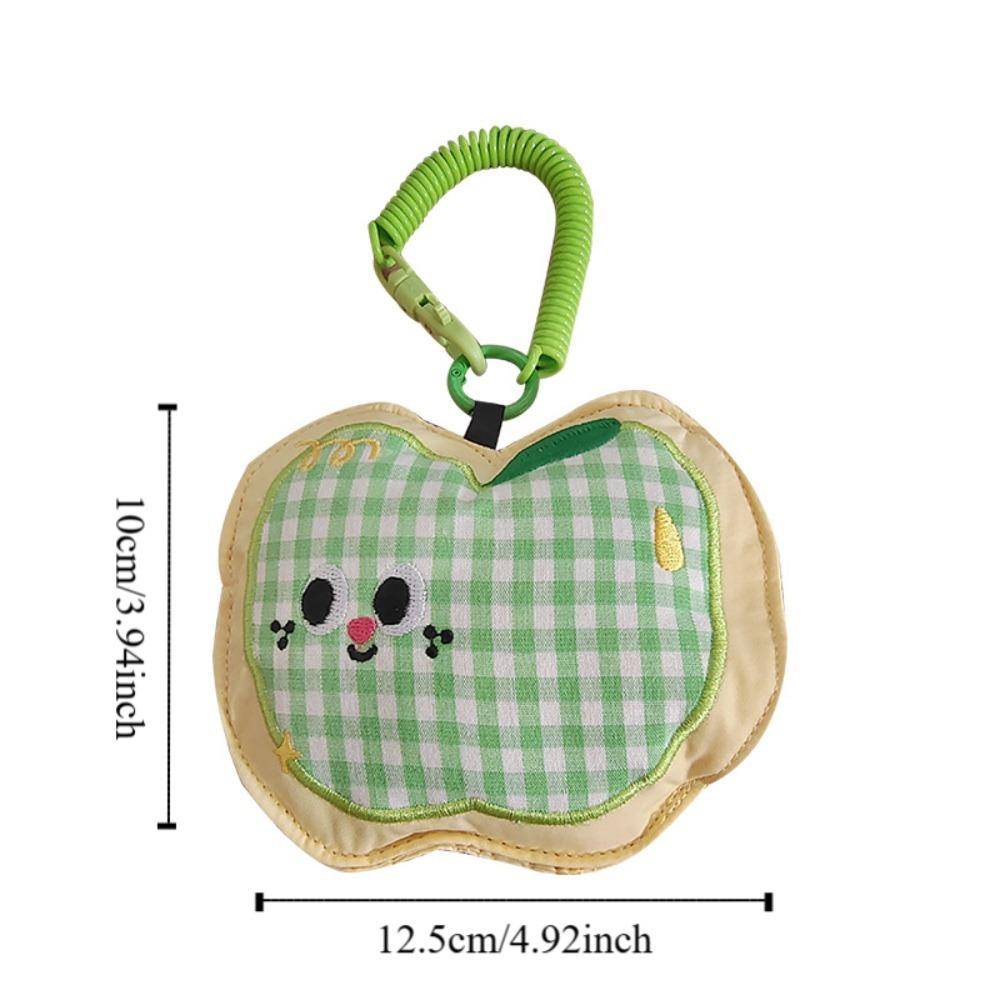 Bag Pendant Small Wrist Bag Lanyard Earphone Bag Sweet Plaid Fruit Coin Purse  Girls