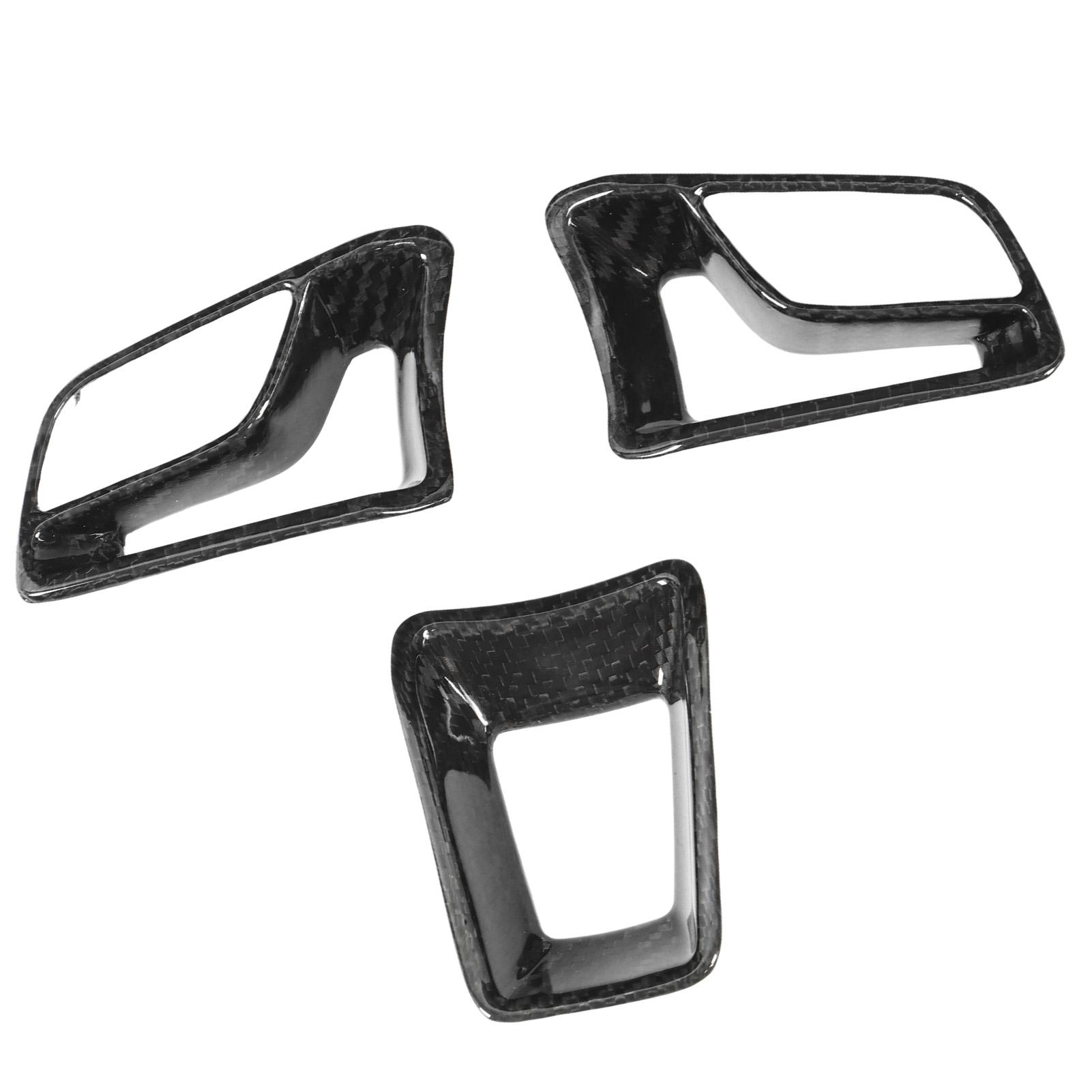 

Steering Wheel Cover Trim Carbon Fiber Control Panel Frame Decal Sticker for Macan 718 Boxster Cayman 911