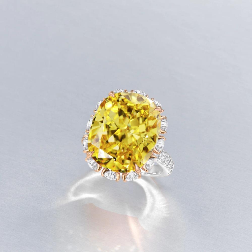 Pink Ice Diamond Women Ring Cushion Cut Yellow Pigeon Egg High Carbon Solitaire Fashion Jewelry