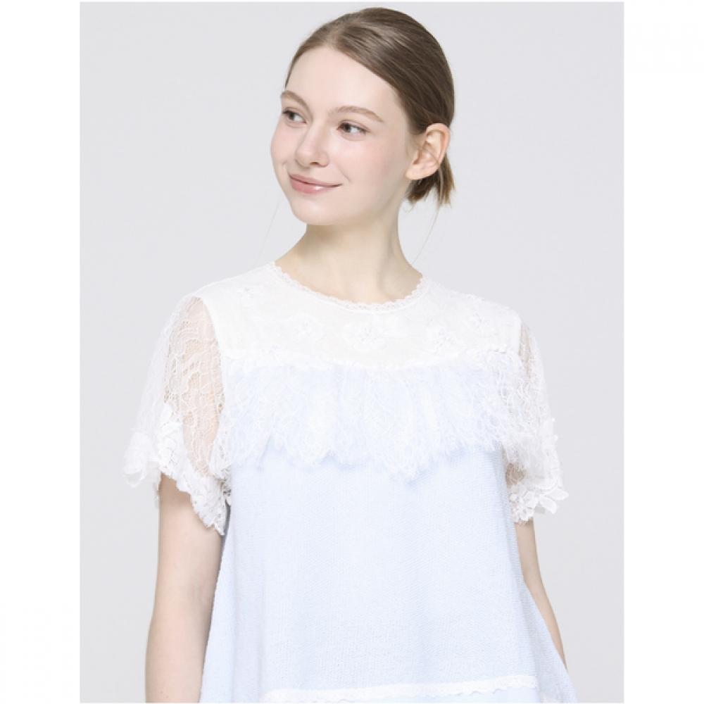 Son Jung Wan Women S Flower Lace Color Block Knit Zkn6262070