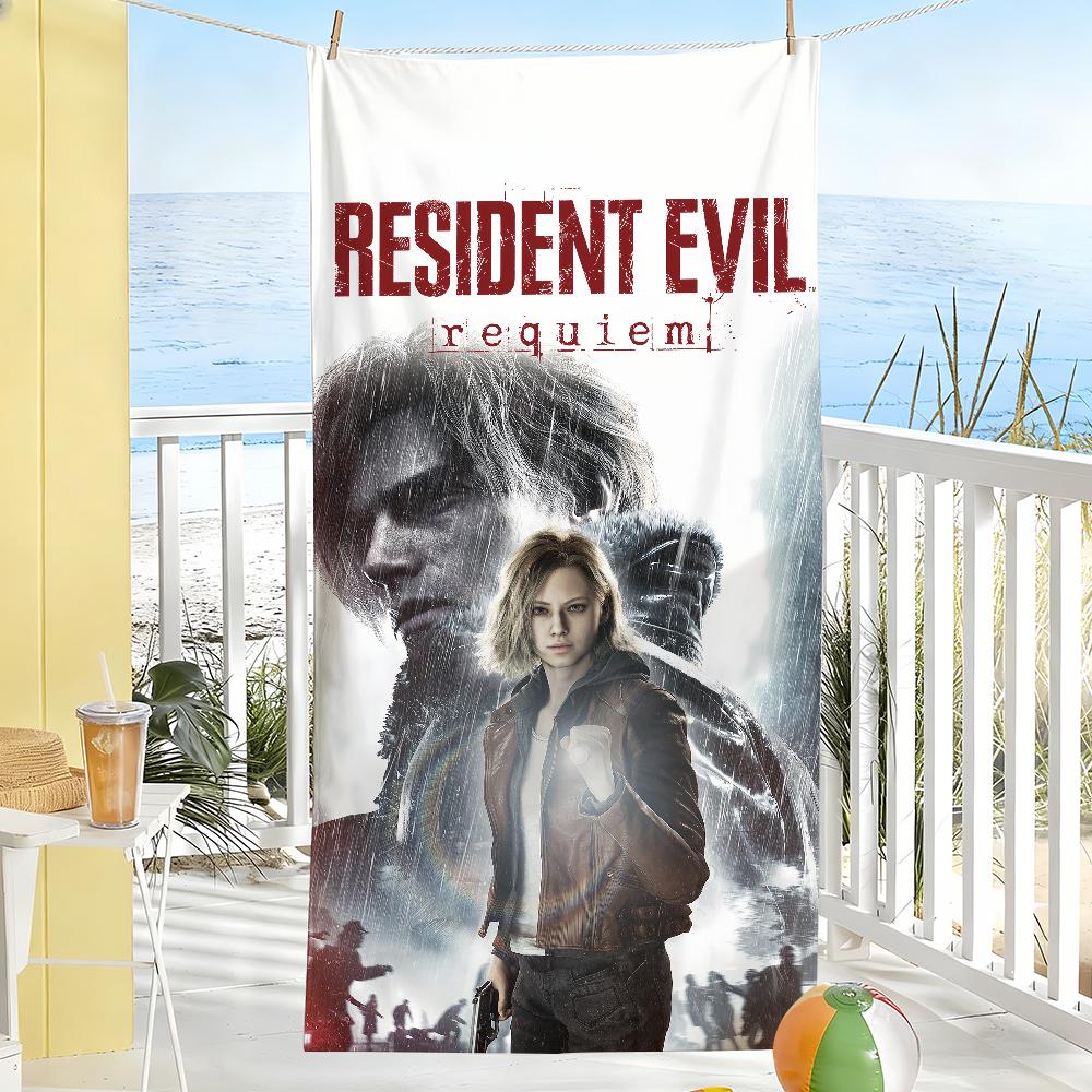 Classic Game R-Resident E-Evil Requiem Towel Soft Pool Gift For Travel Gym Shower Camping Quick Dry Sports Large Beach Towels
