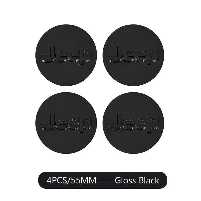 For Jeep 4PCS 55/63MM Car Wheel Center Hub Caps Cover For Jeep Grand Cherokee Wrangler JK Gladiator Compass Renegade Patriot