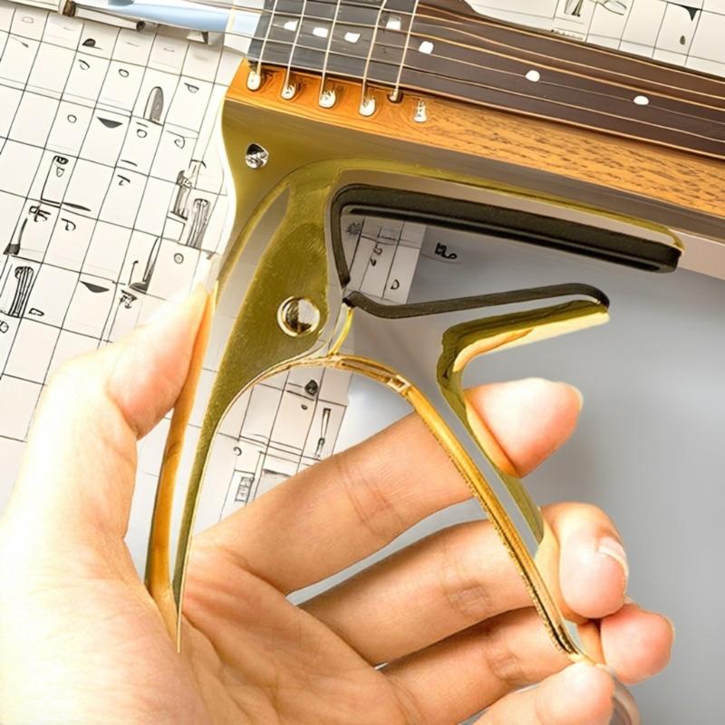 Metal Guitar Capo Easy To Carry Recording Studio Spring Clamp Capo Perfect for Beginners and Professional Player