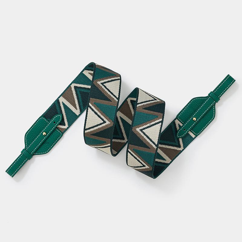 Jacquard Weave Wide Shoulder Strap for Basket, Lindy, and Pig Nose Bags