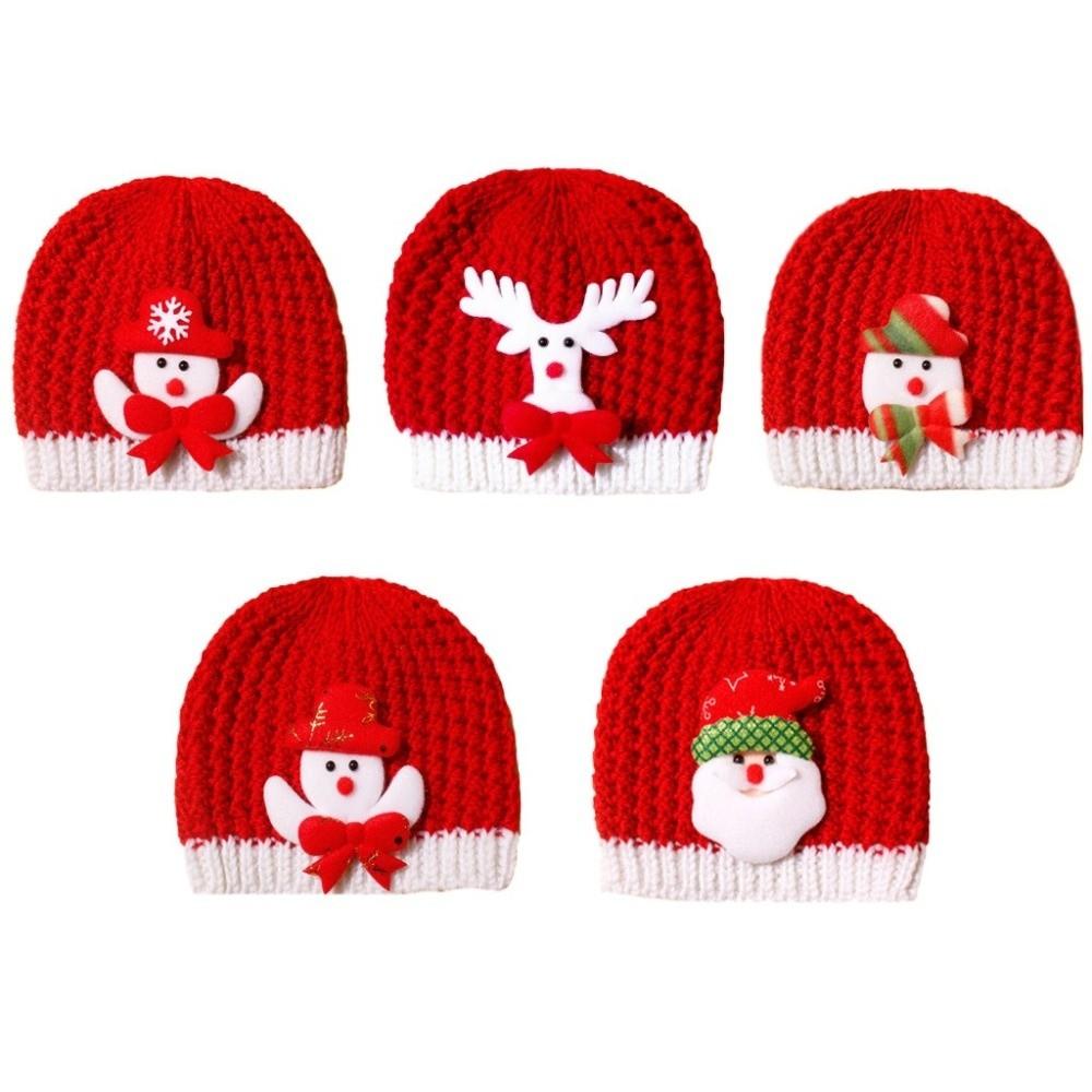 Warm Christmas Hat Coldproof Ear Protection Hat New Knitted Hat  Baby