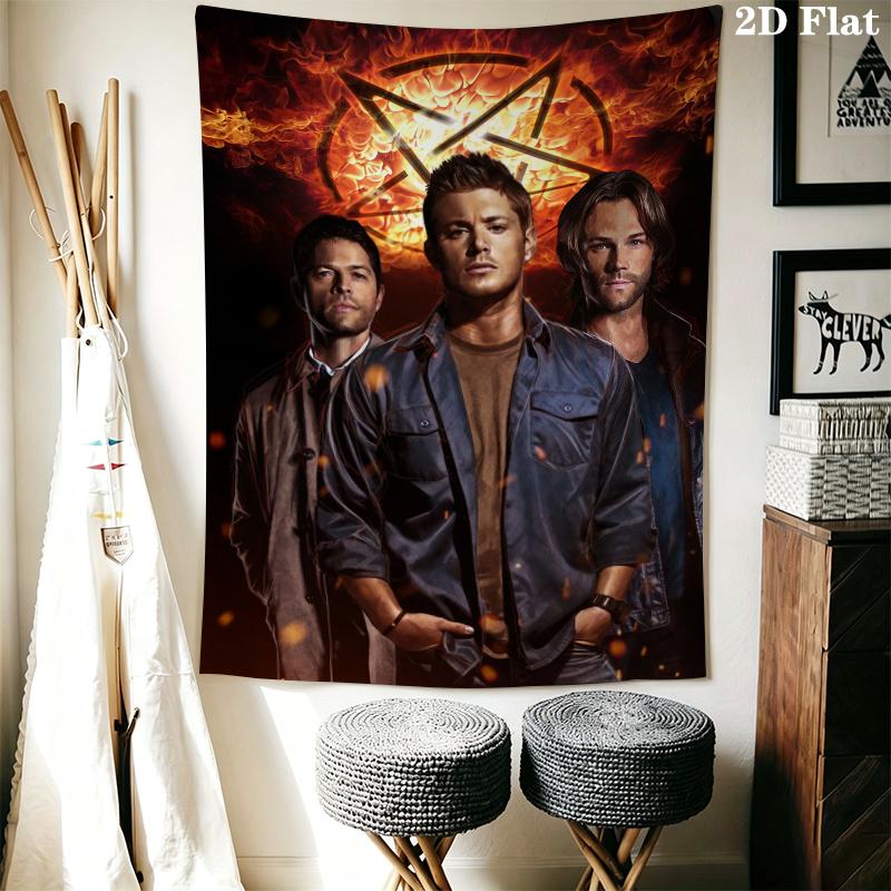 supernatural Wall Tapestry Aesthetic Wall Hanging Printed Fabric Blanket Decorative Tapestries for Bedroom Living Room Home Decor