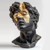 Gilded Classical Head Bust Sculpture European Light Luxury Desktop Ornament For Office Desk Entryway Home Decor Gift For Couples