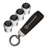Car Tire Wheel Valve Caps Cover Suede Car Key Chain Ring Keychain for Peugeot 3008 5008 208 308 508 2008 408X 108