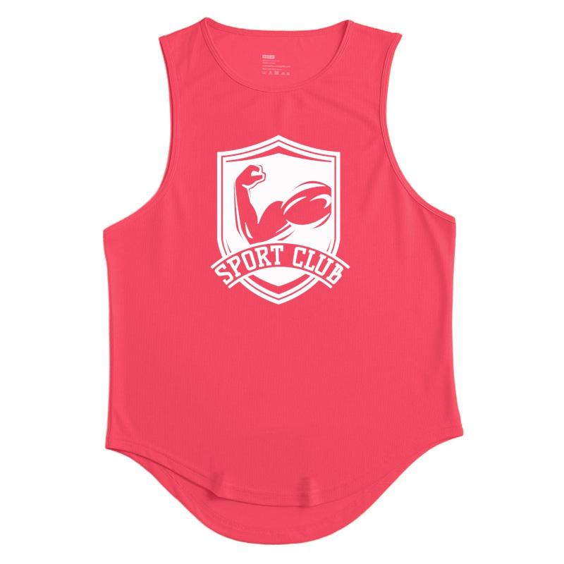 

Мужская спортивная футболка для спортзала, сетчатые быстросохнущие майки с круглым вырезом, фитнес-баскетбольная одежда для мужчин, рубашки без рукавов, жилет с принтом XXL розовый