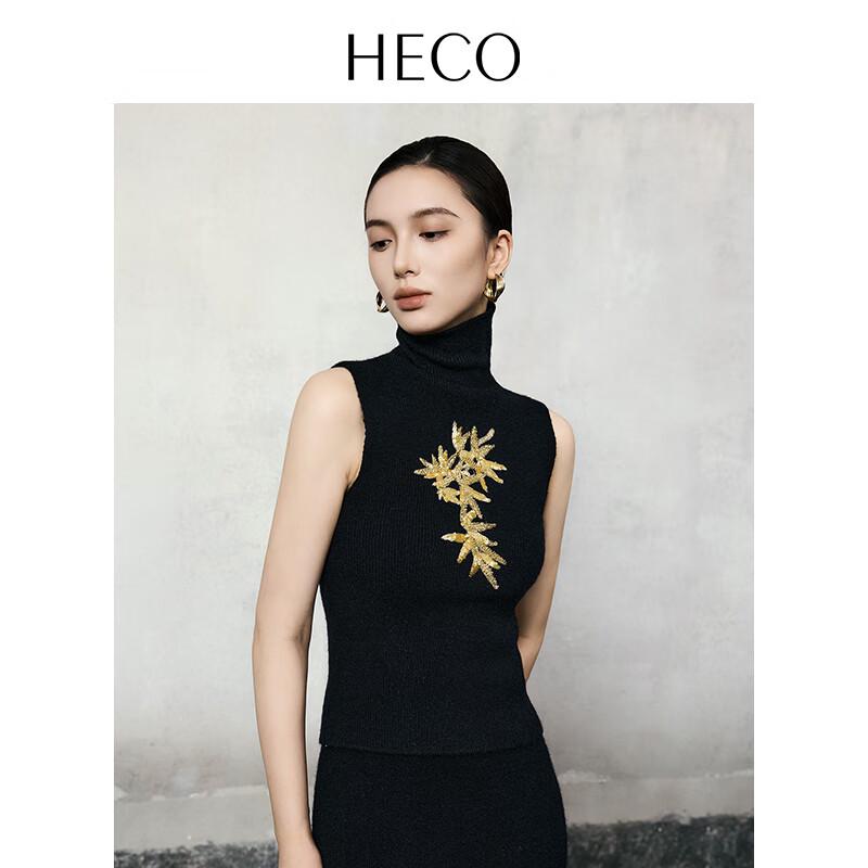 

HECO New Chinese Style Embroidered Sleeveless Knitted Vest Top M