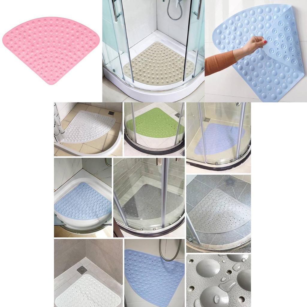 Comfortable Triangle Shower Mat Non-slip Bath Mat Anti-skid Bathroom Mat Durable Plastic Pvc Tpr Washable