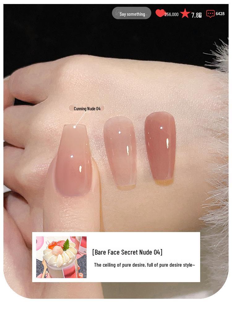 Summer 2025 Ice Transparent Nude Nail Gel Polish - Popular Whitening Jelly Color Series
