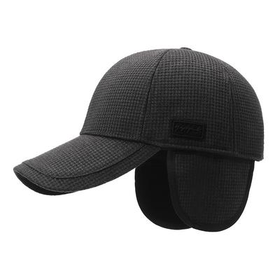 Men'S Winter New Thermal Cap Middle-Aged And Elderly Windproof And Cold-Proof Cap, Ear Cap, Fleece Thickened Baseball Hat
