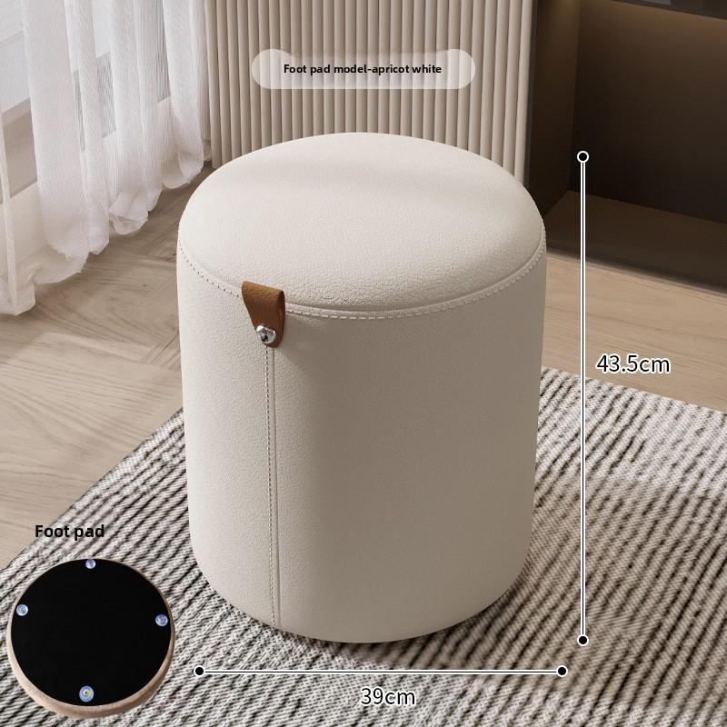Dressing Stool, Home Living Room Shoe Changing Stool, Rotating Bedroom Circular Stool, Low Stool with Handle, Coffee Table Stool