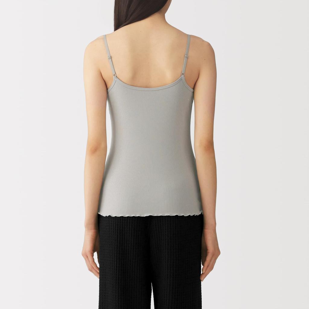 MUJI Smooth Rib Bra Camisole FCA57A6S Size S Women's Gray,
