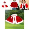 Luxurious Xmas Adult Kid Christmas Velvet Red Cloak With Matching Hat