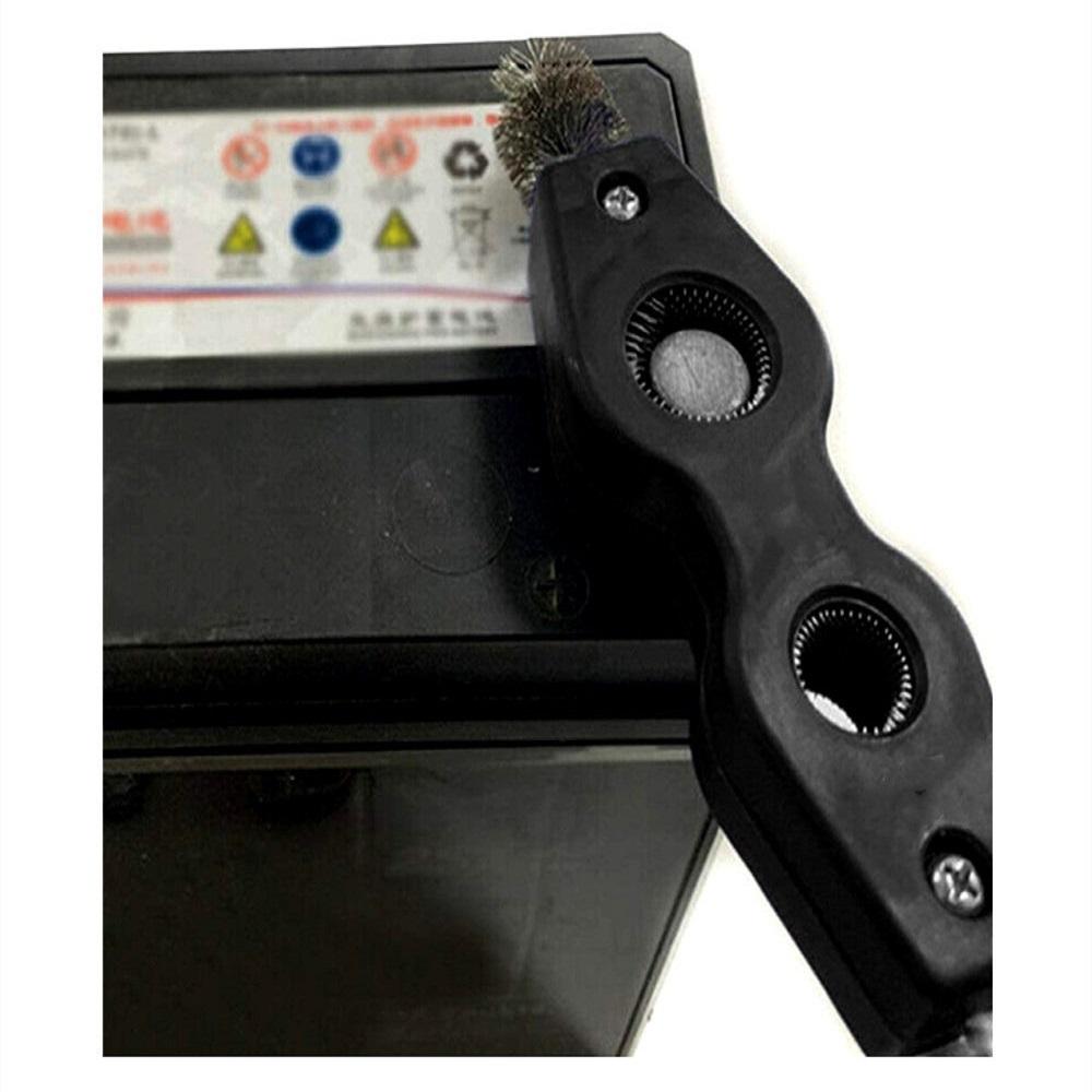 Portable Cleaning Rust Removal 4 In 1 Durable Steel Wire Auto Truck Anti Corrosion Cable Post Terminal Car Battery Brush Dirt