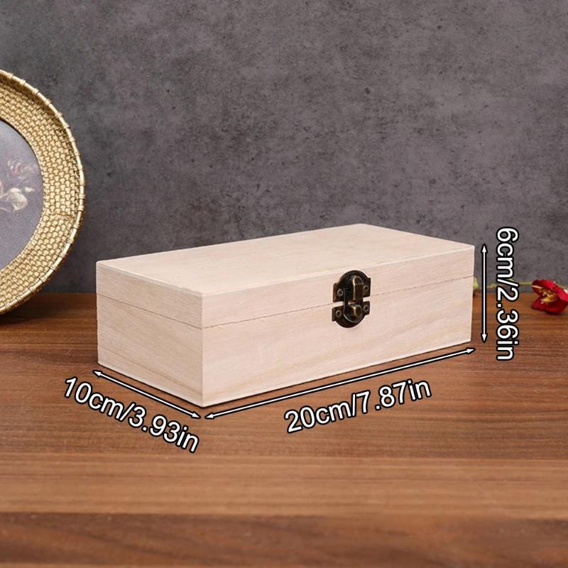 Wooden Gift Box Rectangular Wooden Box - Colored Storage Box Wooden Gift Packaging Box Organizer Box