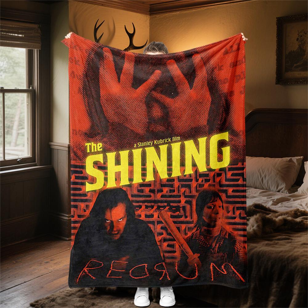 1PC The Shining Redrum Outdoor Flannel Blanket Soft Plush Decor for Picnics, camping,Bedroom, Playroom, Office1169A