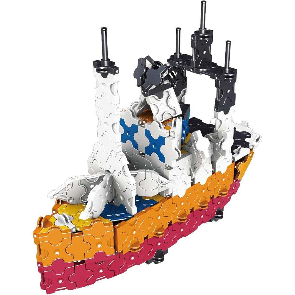 Yoshiritsu LaQ Hamacron Constructor Ship Set 420 Pieces + 12 Special Pieces Building Toy