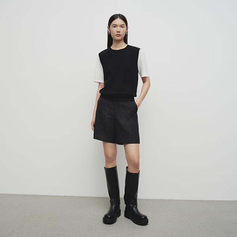 Broadcast Women's Lace Patchwork Straight-Leg Shorts