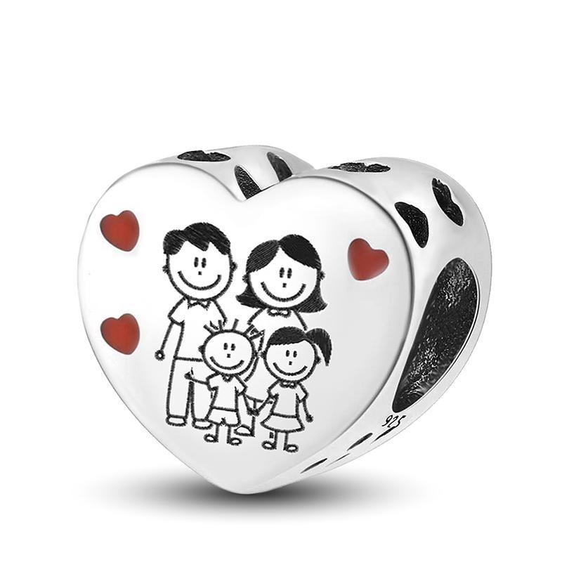 Fit Pan Original Bracelets Flower Family Pink Cake Star Love Heart Series Copper Charms Beads Diy Birthday Jewelry Gift