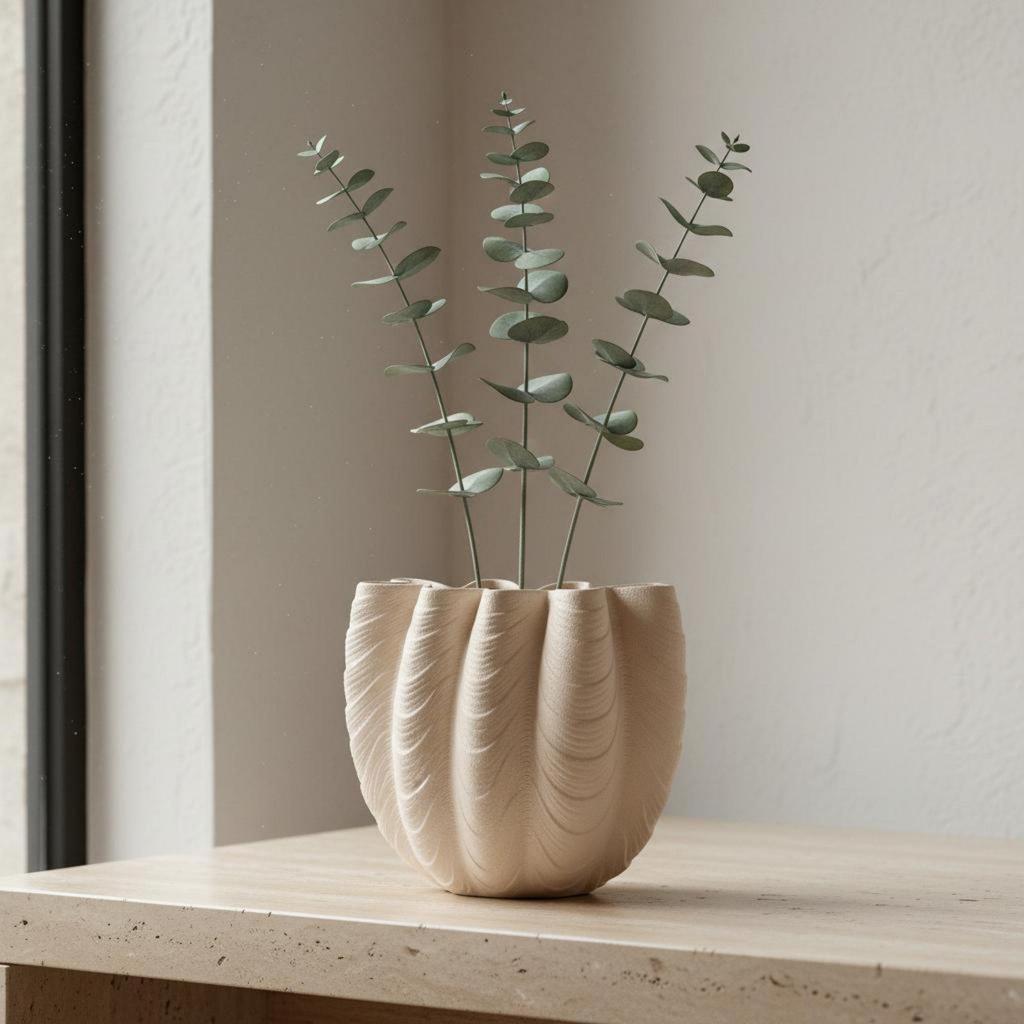 Wave Vase French Retro Design & Living Decor Item Giftable for Showroom