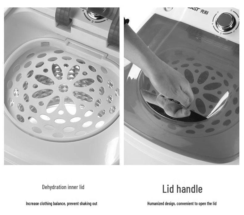 Mini-Schleudertrockner mit reinem Kupfermotor - Edelstahl, Große Kapazität, Ideal für Wohnheime und Mietwohnungen