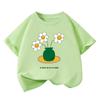 Girls T-shirts Short-sleeve Blouse for Kids 2025 Summer Spring Teenager School Tees Cotton Children Outfits Toddler Outerwear