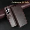 For Samsung S26Plus S26Pro S25 Edge S24 S23 S22 Plus S21 S20 FE Note 20 Ultra Genuine Leather Wallet Business Case Cover Funda