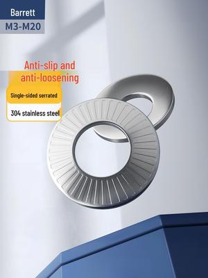 304 Stainless Steel Serrated Star Washer, Anti-Slip & Anti-Loosening, Available In Sizes M3, M4, M5, M8, M20.
