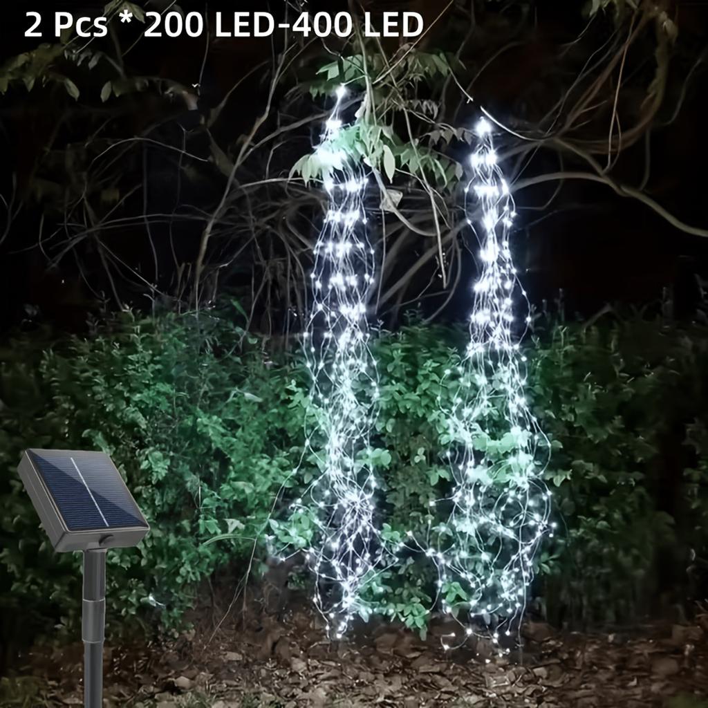 Powered Outdoor String Lights, 400 LED Lights, 1 to 2, for Christmas New Year Garden Decoration