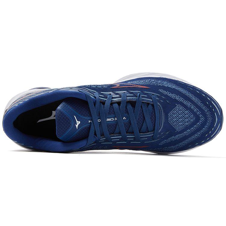 Mizuno Creation 24 Round Toe Lace-Up Shock Absorbing Non-Slip Wear-Resistant Low-Top Casual Running Shoes Unisex Sneaker Blue Orange J1GC230101