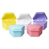 Trapezoidal Dental Retainer Case for Orthodontic Braces and Dentures