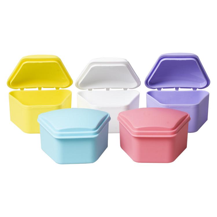 Trapezoidal Dental Retainer Case for Orthodontic Braces and Dentures