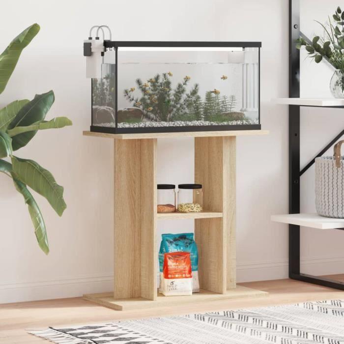 VidaXL Aquarium Stand Sonoma Oak 60x30x60cm Engineered Wood 833570